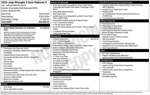 2026 Jeep Wrangler Rubicon
