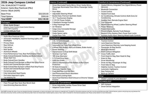 2026 Jeep Compass Limited
