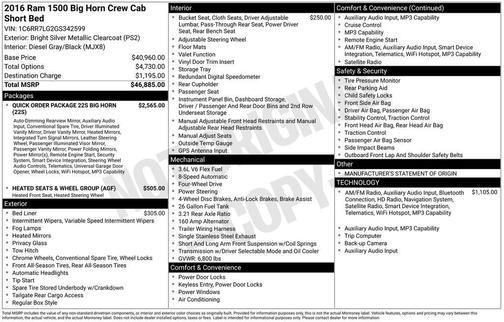 Bright Silver Clearcoat Metallic 2016 RAM 1500 Big Horn