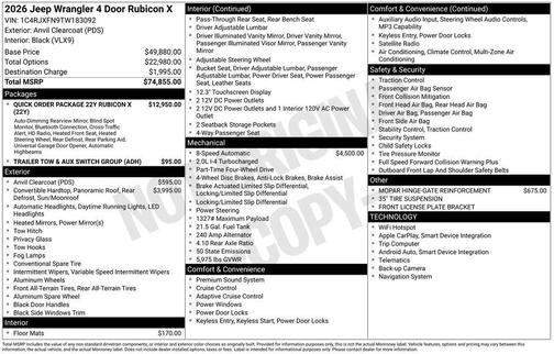 2026 Jeep Wrangler Rubicon