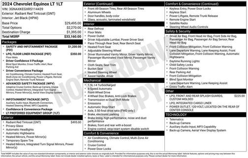 Radiant Red 2024 Chevrolet Equinox LT