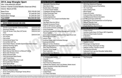 2014 Jeep Wrangler Sport