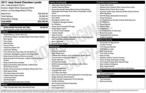 2017 Jeep Grand Cherokee Laredo