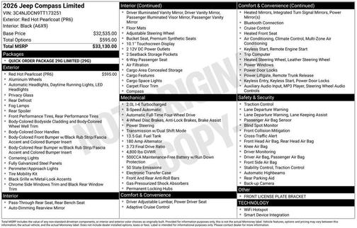 2026 Jeep Compass Limited