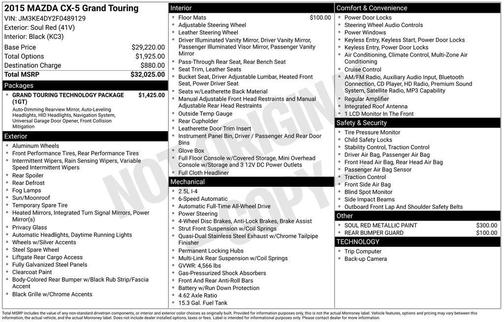 2015 Mazda CX-5 Grand Touring