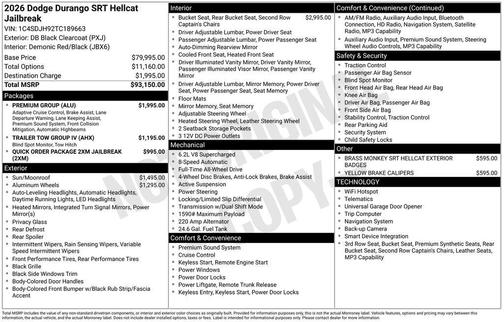 2026 Dodge Durango SRT Hellcat
