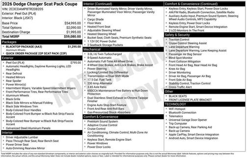 2026 Dodge Charger Scat Pack