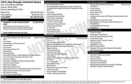 2018 Jeep Wrangler Unlimited Sahara