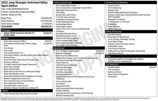 2022 Jeep Wrangler Unlimited Sport