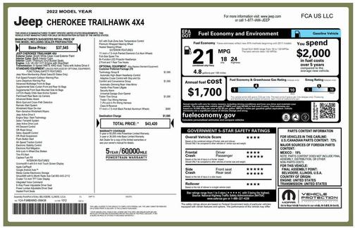 2022 Jeep Cherokee Trailhawk