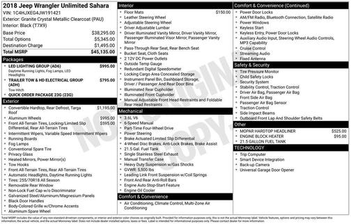 2018 Jeep Wrangler Unlimited Sahara