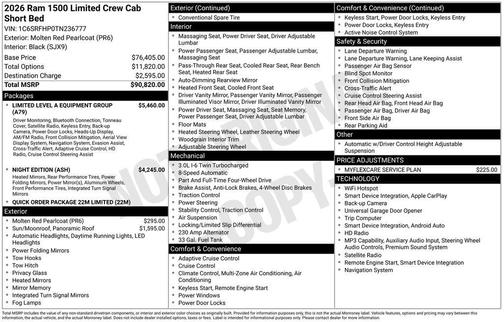 Molten Red Pearlcoat 2026 RAM 1500 Limited