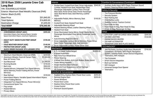 2018 RAM 2500 Laramie