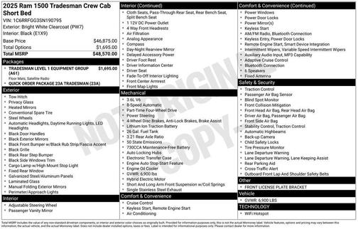 2025 RAM 1500 Tradesman