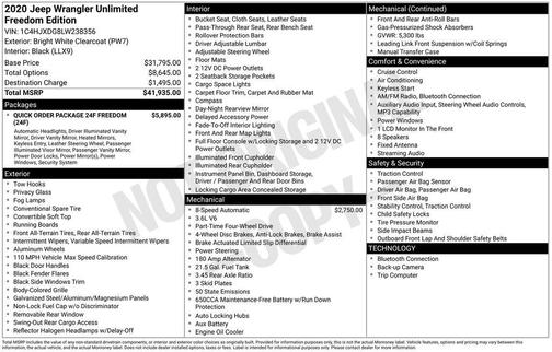 2020 Jeep Wrangler Unlimited Sport