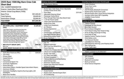2025 RAM 1500 Big Horn