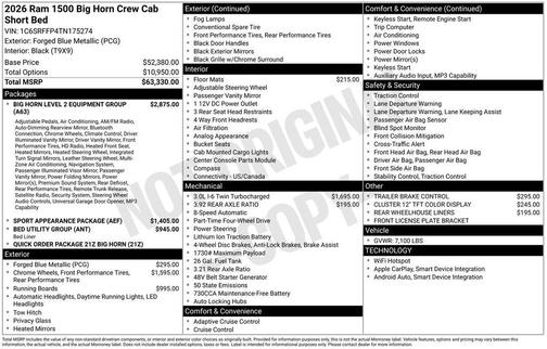 2026 RAM 1500 Big Horn/Lone Star