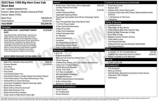2022 RAM 1500 Big Horn