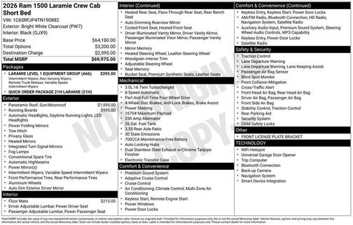 2026 RAM 1500 Laramie