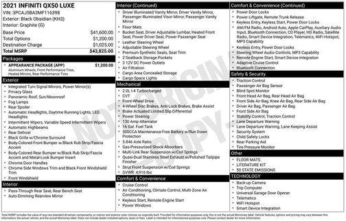 2021 INFINITI QX50 Luxe