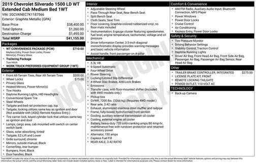 Graphite Metallic 2019 Chevrolet Silverado 1500 LD WT