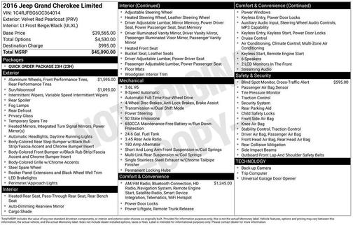 2016 Jeep Grand Cherokee Limited