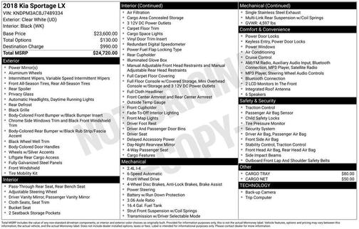 2018 Kia Sportage LX