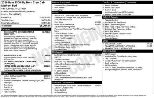 2026 RAM 2500 Big Horn