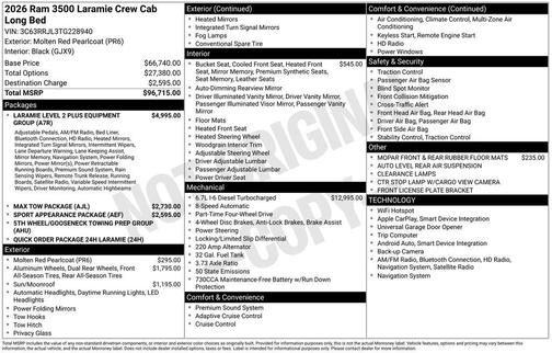 2026 RAM 3500 Laramie