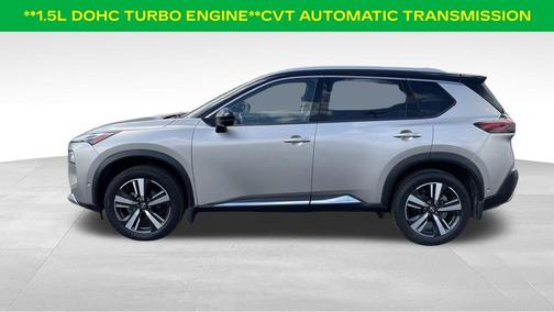 Brilliant Silver / Black 2022 Nissan Rogue Platinum