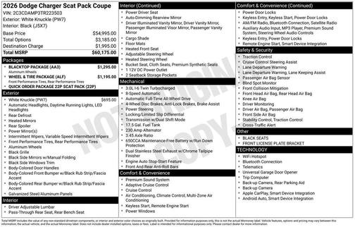 2026 Dodge Charger Scat Pack