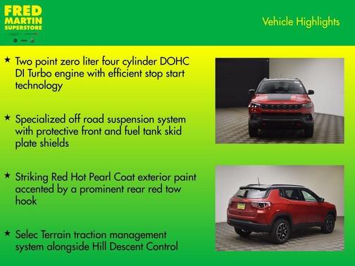 Red 2026 Jeep Compass Trailhawk