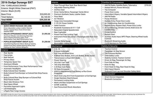 2016 Dodge Durango SXT
