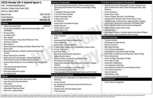 2025 Honda CR-V Hybrid Sport-L