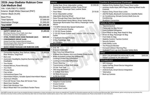 2026 Jeep Gladiator Rubicon