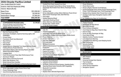 2026 Chrysler Pacifica Limited