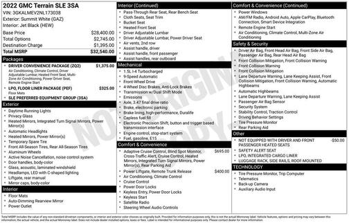 2022 GMC Terrain SLE