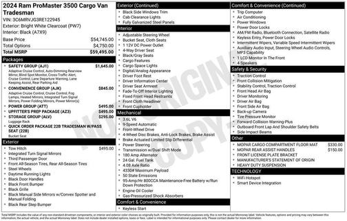 2024 RAM ProMaster 3500 High Roof