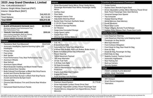 2025 Jeep Grand Cherokee L Limited
