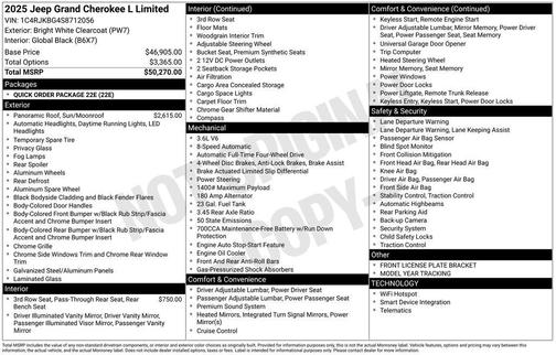 2025 Jeep Grand Cherokee L Limited