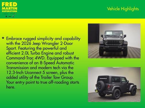 Granite Crystal Clearcoat Metallic 2026 Jeep Wrangler Sport