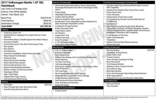 2017 Volkswagen Beetle 1.8T SEL