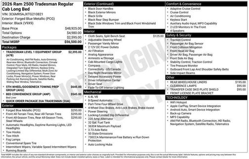 2026 RAM 2500 Tradesman