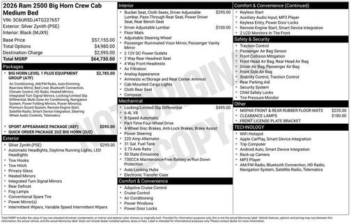 2026 RAM 2500 Big Horn