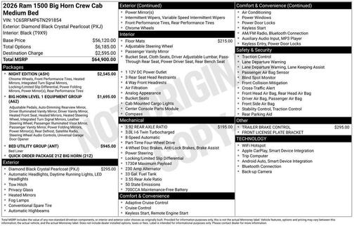 2026 RAM 1500 Big Horn/Lone Star