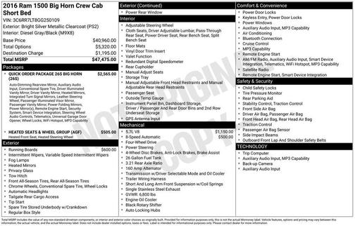 2016 RAM 1500 Big Horn