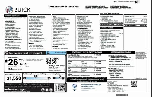 2021 Buick Envision Essence