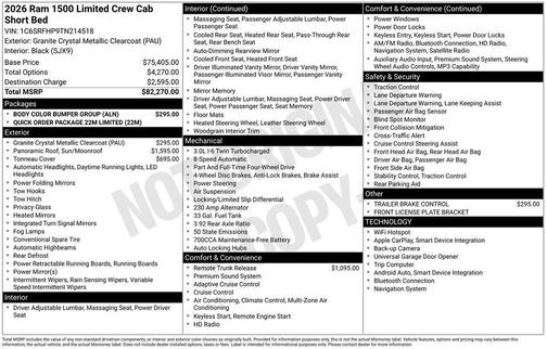 2026 RAM 1500 Limited