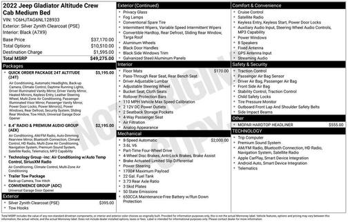 2022 Jeep Gladiator Sport