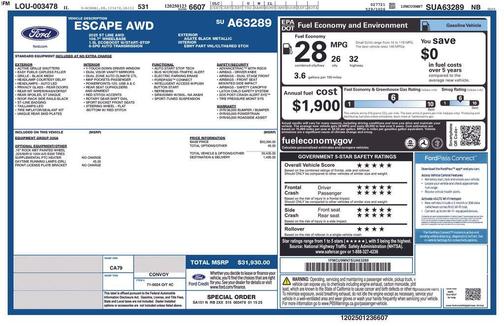 Black Metallic 2025 Ford Escape ST-Line